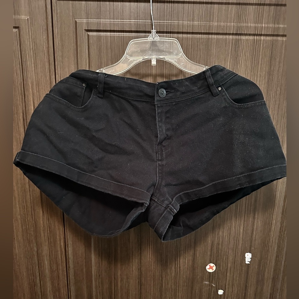 Black Jean shorts size 12